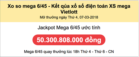 Jackpot uoc tinh thu 4 hom nay 7-3 Jackpot uoc tinh thu 4 hom nay 7-3